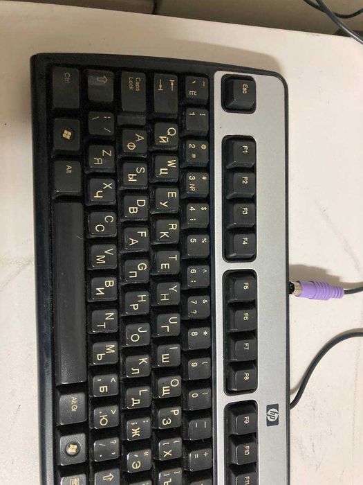 Клавиатура проводная PS/2 HP KB-0316 черно-серый бу