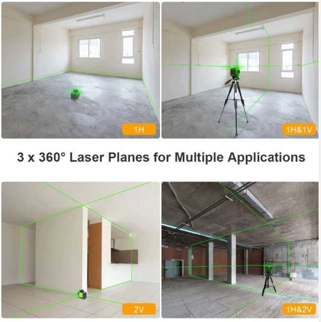 Профессиональный лазерный уровень 3D/4D-Huepar 903CG/SO3DG-L/904DG