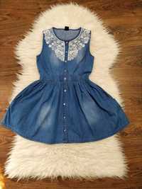 Фірмовий,джинсовий сарафан,сукня для дівчинки 9-10 років-Y.F.K