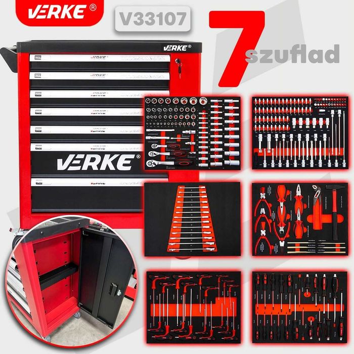 SZAFKA Narzędziowa Warsztatowa Serwisowa Wózek Na Narzędzia 250 El.