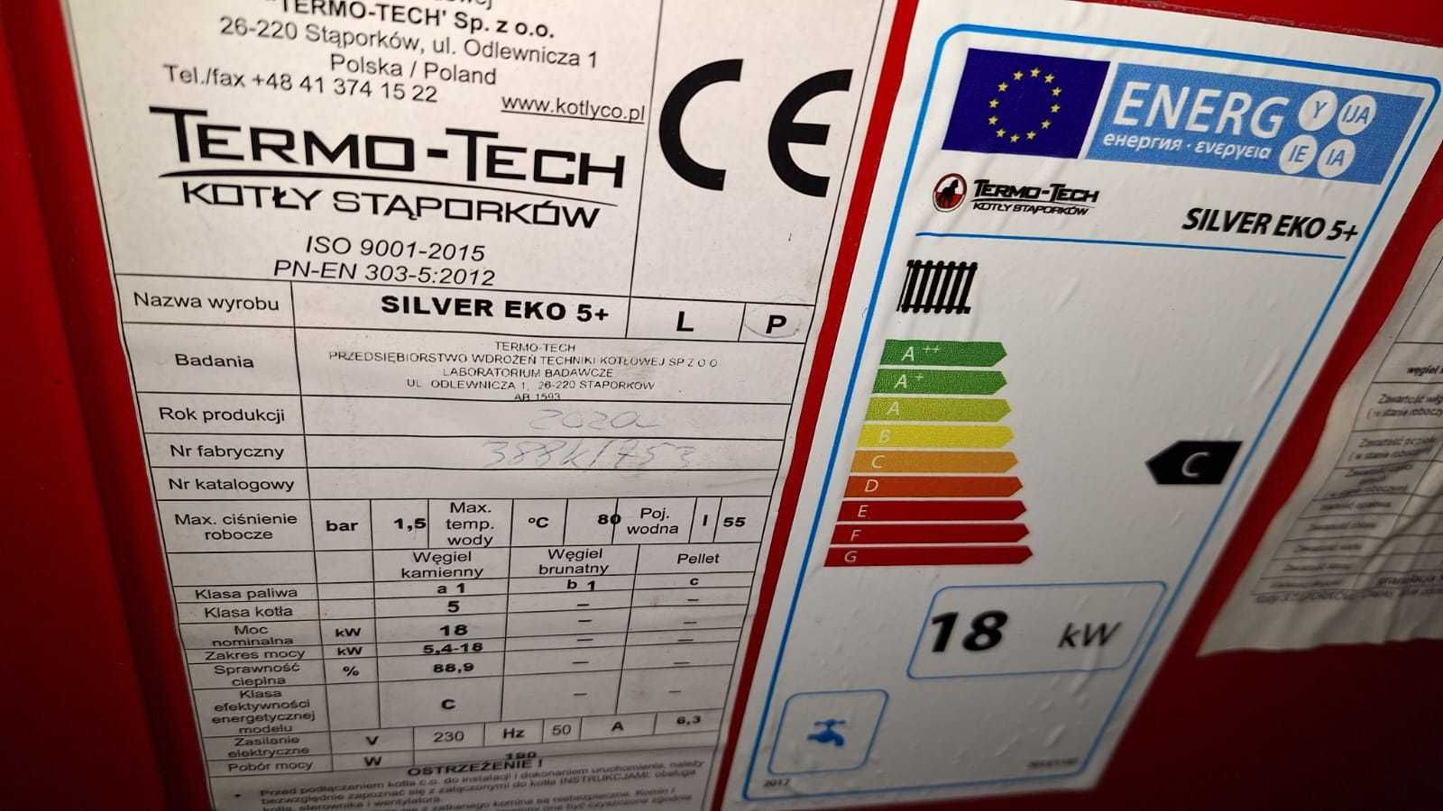 Kocioł na eko groszek termo-tech silver eko 5+