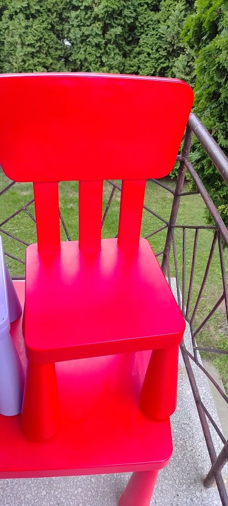 Stolik krzesło i półka dla dzieci Ikea mamut