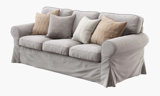 Sofa 3-osobowa EKTORP Ikea ciemny beż nierozkładana