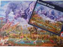 Puzzle Schmidt 1000 Zwierzęta przy wodopoju