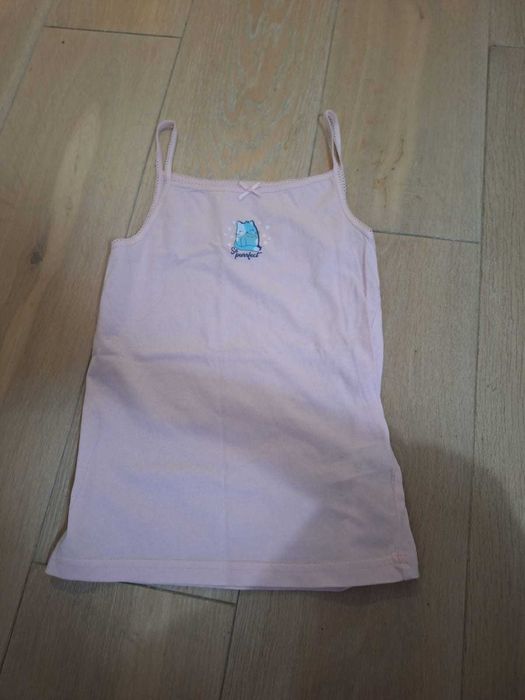 podkoszulek różowy z kotkiem 9-10 lat