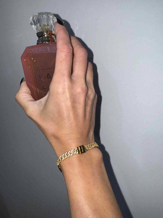 Złota Bransoletka PANDORA Pavé Kubańskie Ogniwa