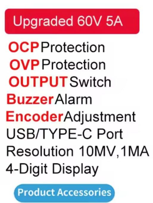 Zasilacz laboratoryjny OCP OVP 300w 60v 5a