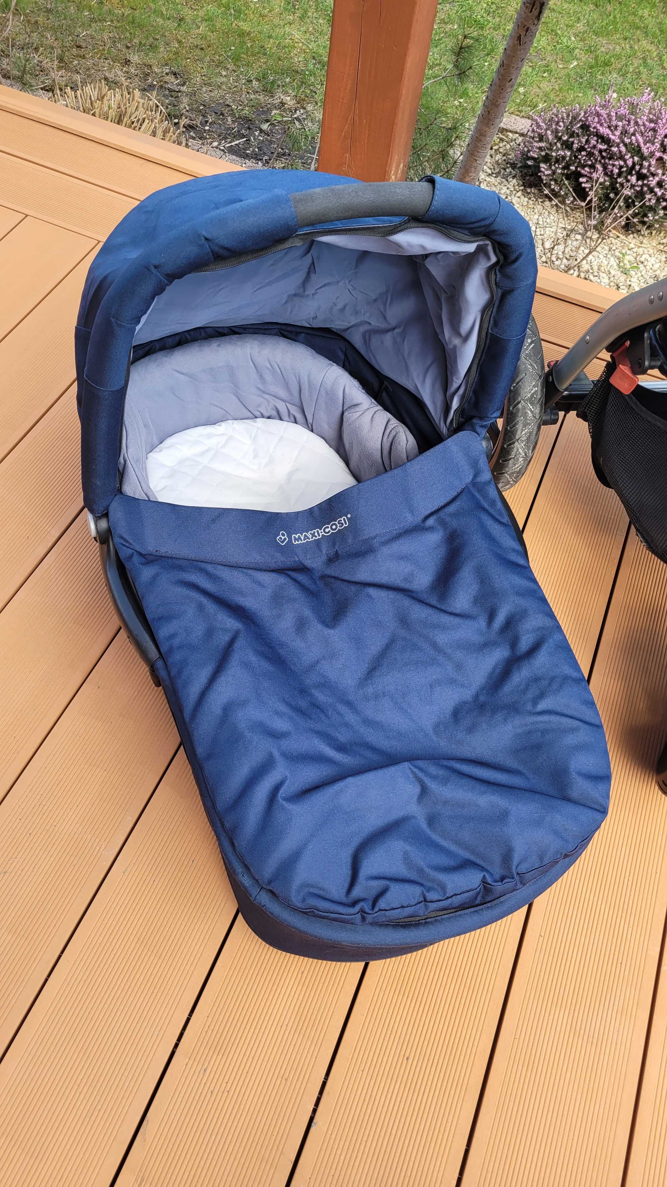 Wózek Mura Plus4 spacerówka + gondola, kolor DRESS BLUE