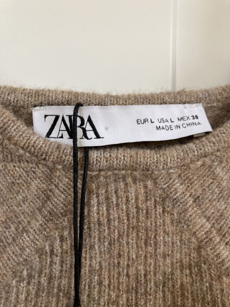 Nowy z metką top swetrowy Zara L