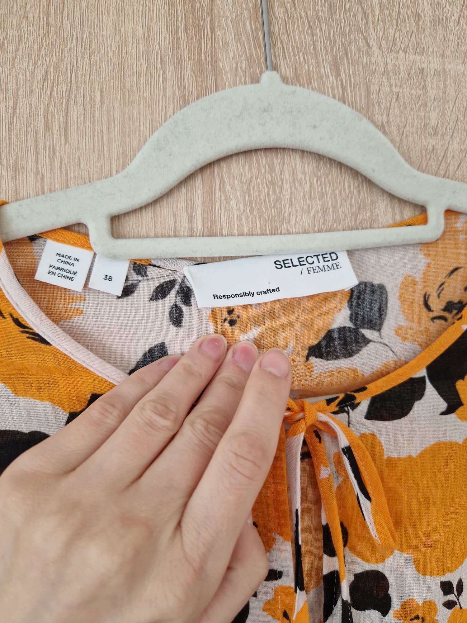 Koszula selected femme 38 bawelna kwiaty