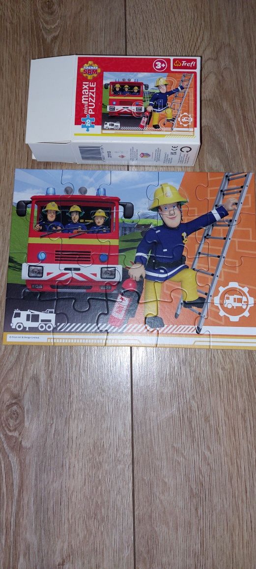 Puzzle dla 3-4 latka psi patrol spider men strażak sam