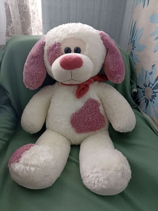 Большая плюшевая собака почти новая