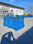 Metalowy pojemnik PMD 0,75m3,  pojemny, prostokątny, otwierane dno
