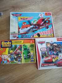 Puzzle komplet cars i samoloty bob budowniczy