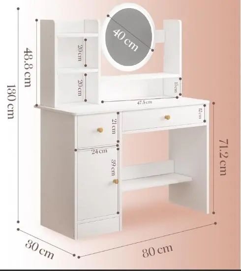 Стіл для макіяжу з LED дзеркалом STL-MD 73