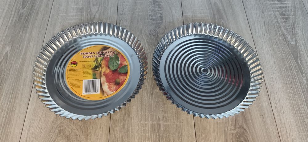 Forma do pizzy tarty blacha okrągła 27,5cm zestaw 2 sztuki