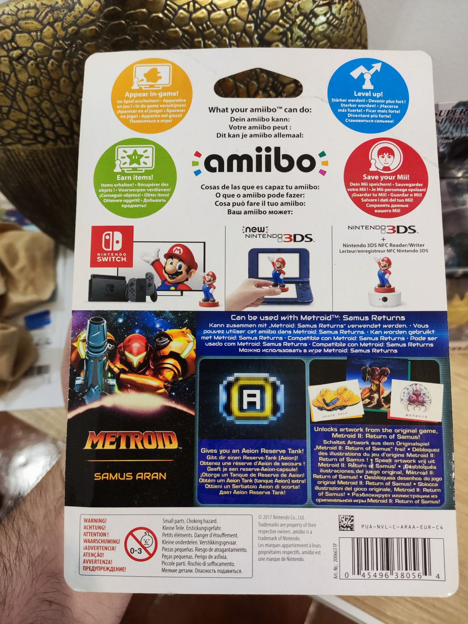Coleção metroid, amiibos e Return of samus