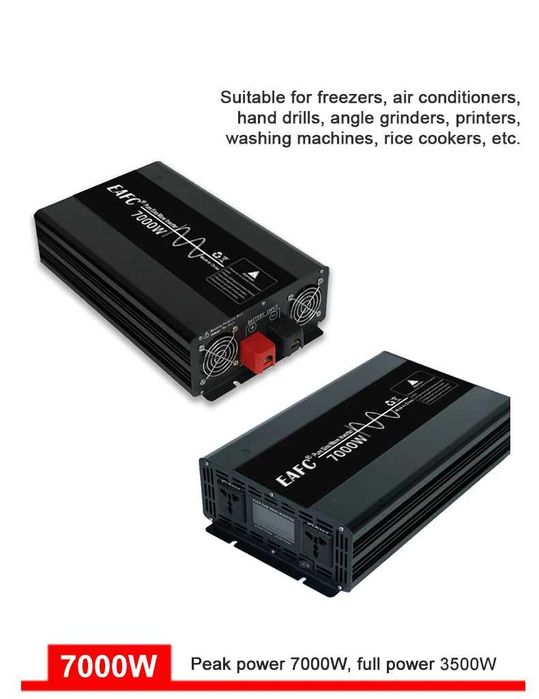 Інвертор EAFC 7000W 12v-220v чиста синусоїда (Pure Sine)