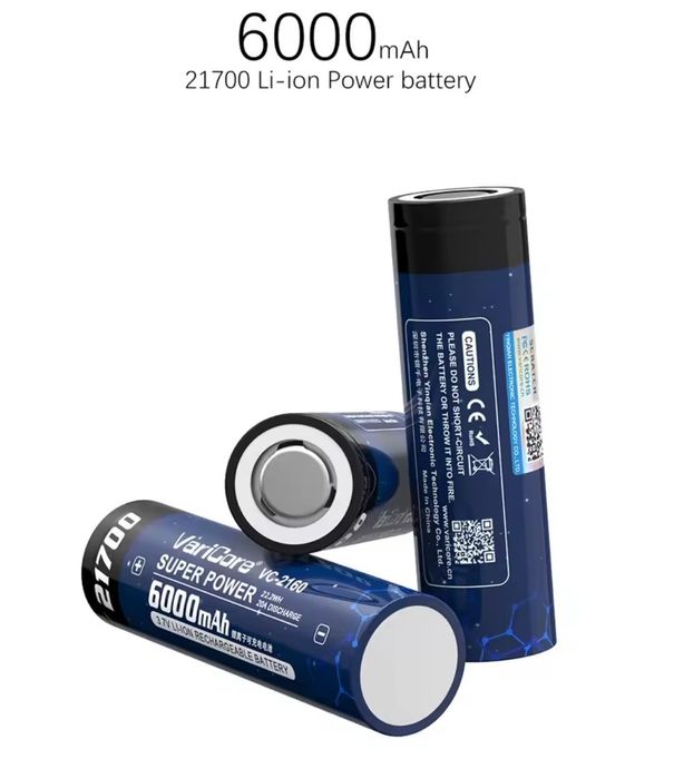 Акумулятор 21700 VariCore VC-2160 6000mAh 3.7V без захисту MAX ємність
