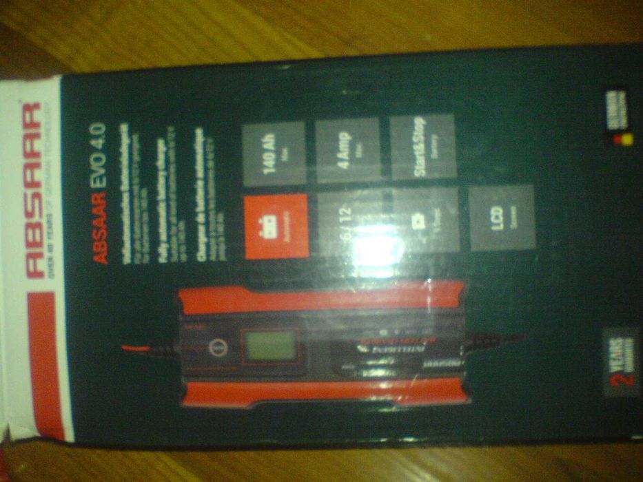 Automat prostownik Absaar 158 140Ah 6/12V pr.ład. 4A wyśw. lcd Nowy