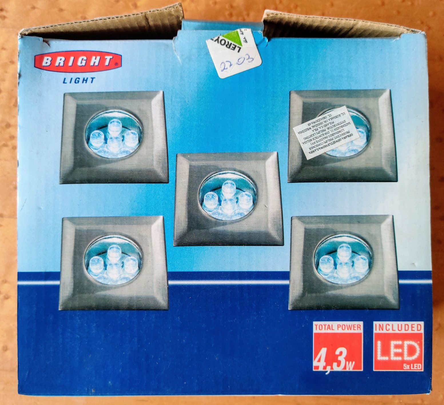 Oświetlenie 5 x LED, Philips Massive nowy.
5 lampe