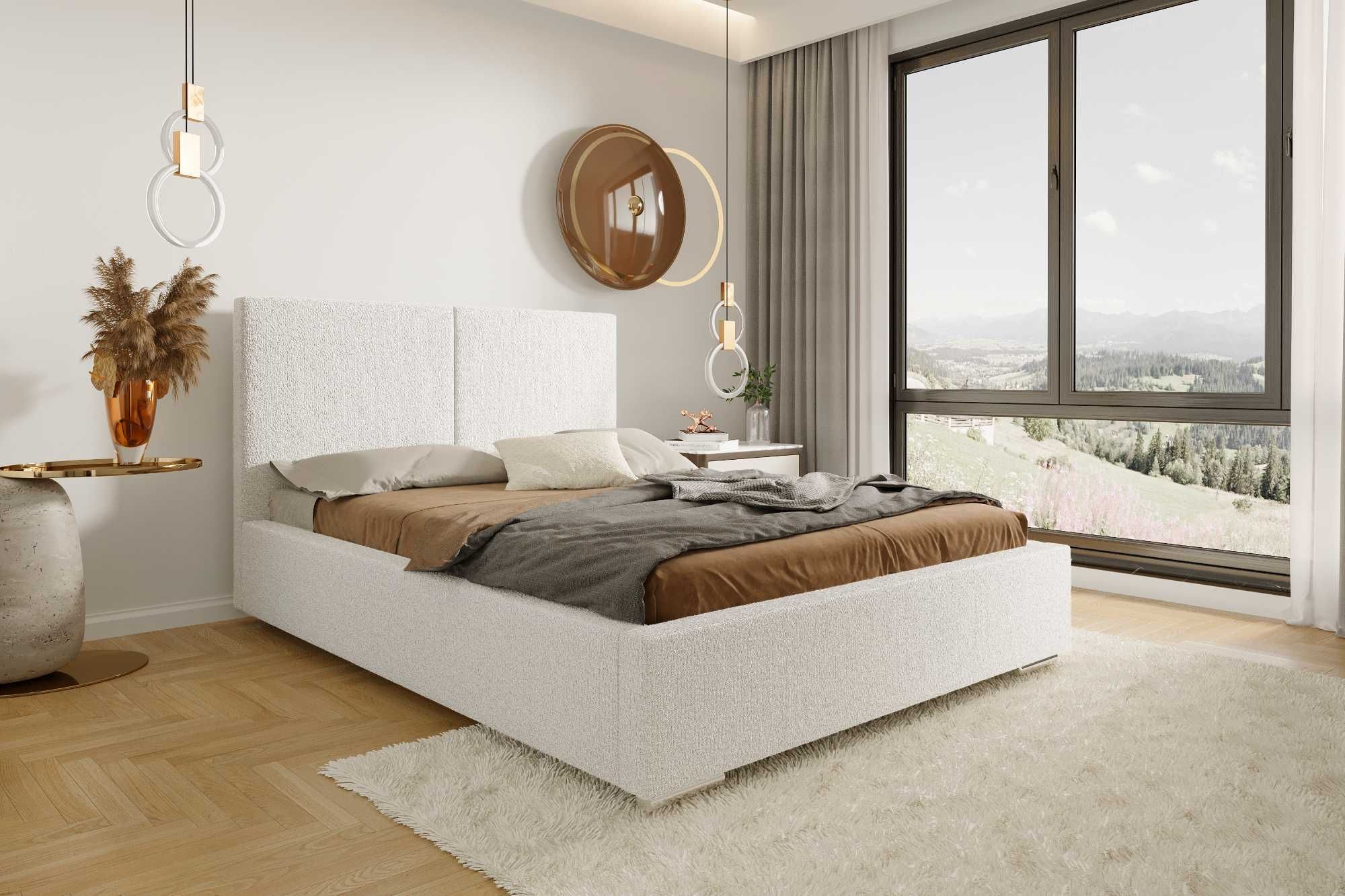 Łóżko sypialniane tapicerowane CLOUD  ze stelażem prosto od producenta
