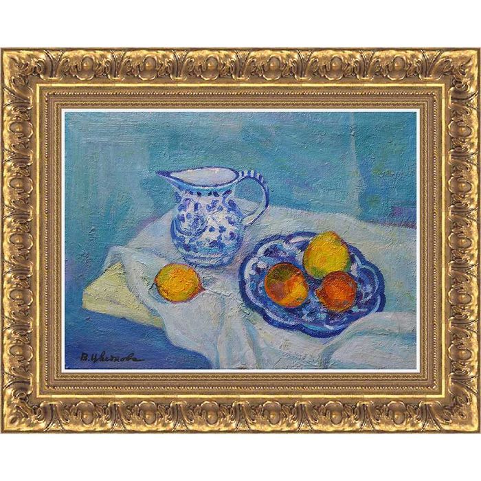 Цветкова Валентина (1917-2007) Натюрморт с фруктами. 1955г холст масло