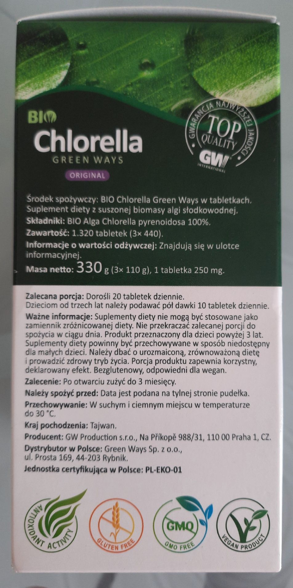 Bio Chlorella Green Ways 330g