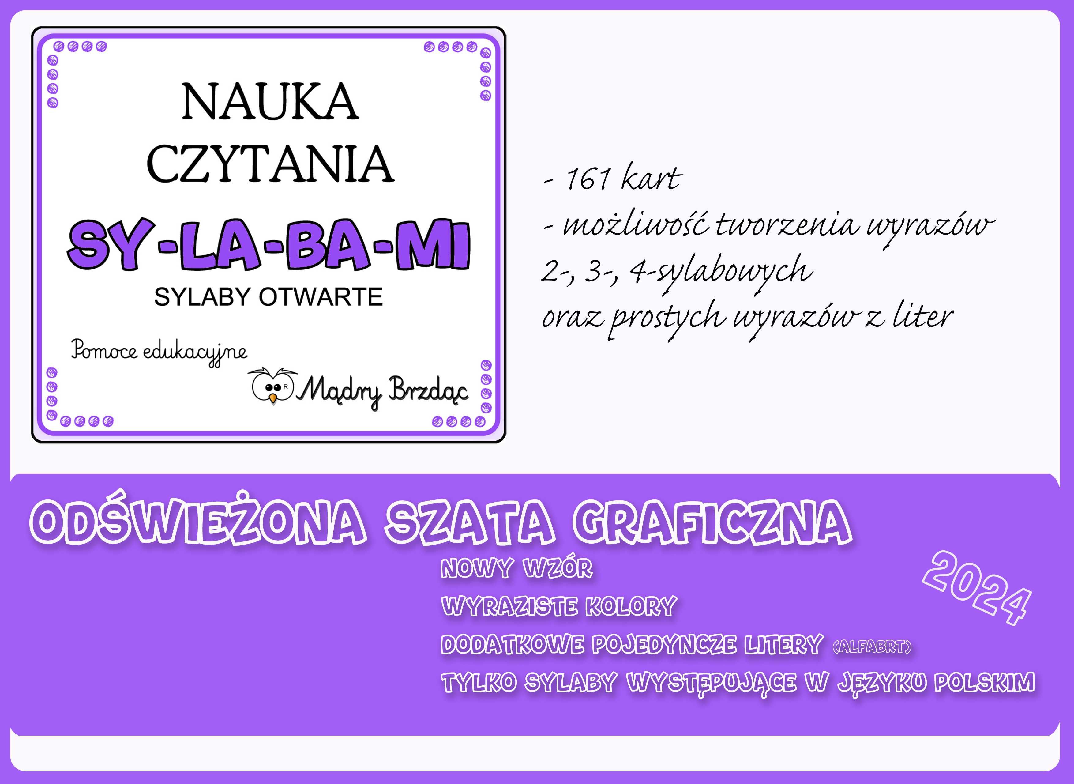 Plik PDF * SYLABY OTWARTE DRUKOWANE + ALFABET  nauka czytania sylabami