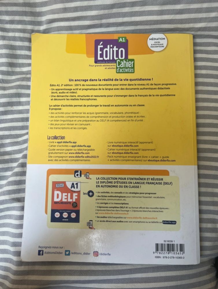ćwiczenia édito A1 2e édition didier częściowo wypełnione