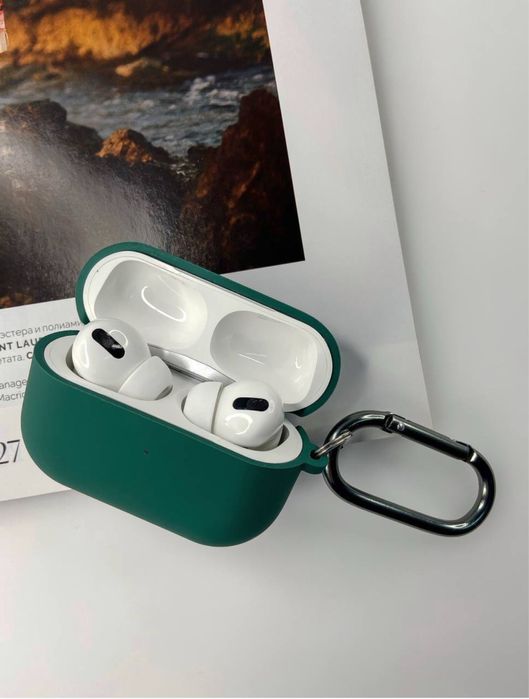 Чехол чохол для Apple AirPods Pro 3 2 4 з карабіном з мікрофіброю