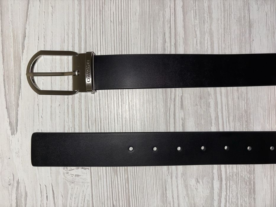 Оригінальний шкіряний ремінь Calvin Klein, чорний, розмір 110