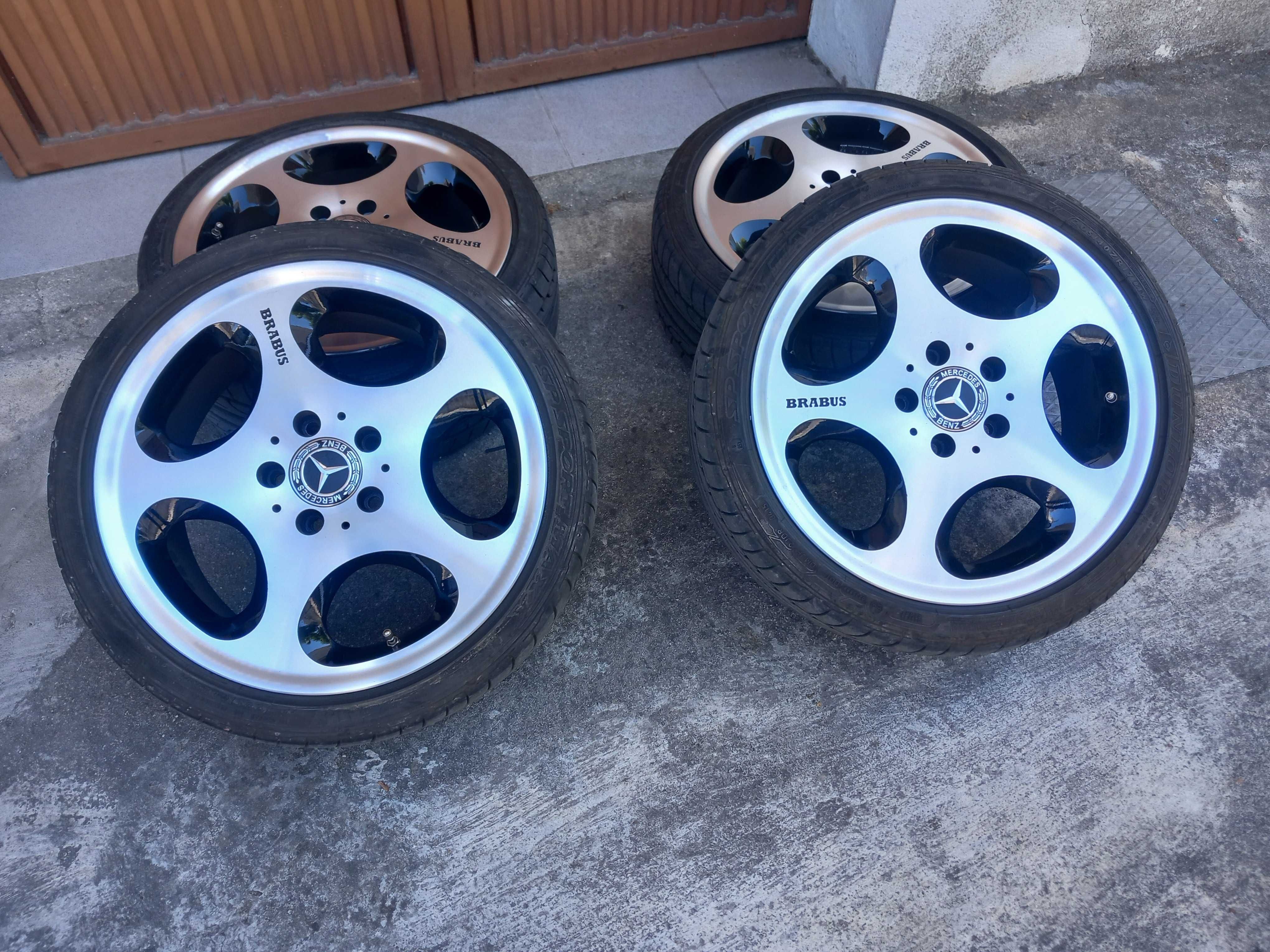Jantes brabus mercedes 17 com pneus como novos