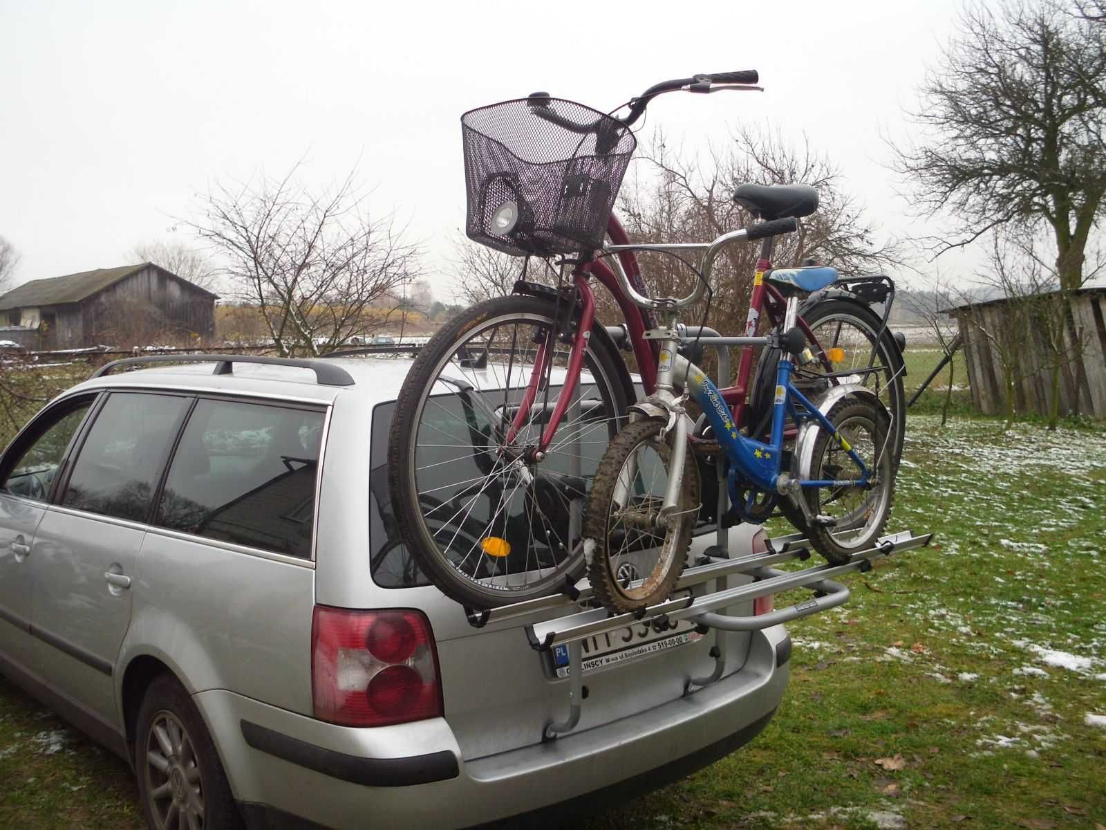 Bagażnik rowerowy na rowery na tylną klapę passat b5 fl