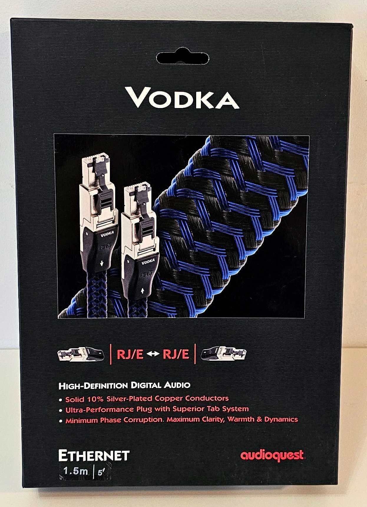 AudioQuest Vodka RJ/E Ethernet 1.5m przewód kabel sieciowy skrętka