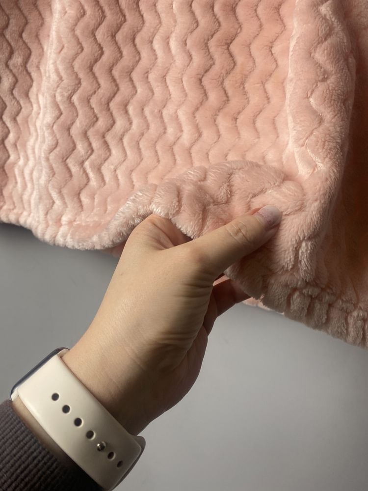 Плюшевая кофта персиковая ( розовая) пижама одежда для дома