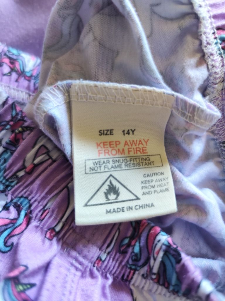 Calção de pijama de unicórnio