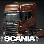 Виниловая наклейка на лобовое стекло или обтекатель SCANIA  1100x200мм