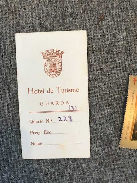 Brochura de Hotel / Cartão de quarto hotel / selos não utilizados