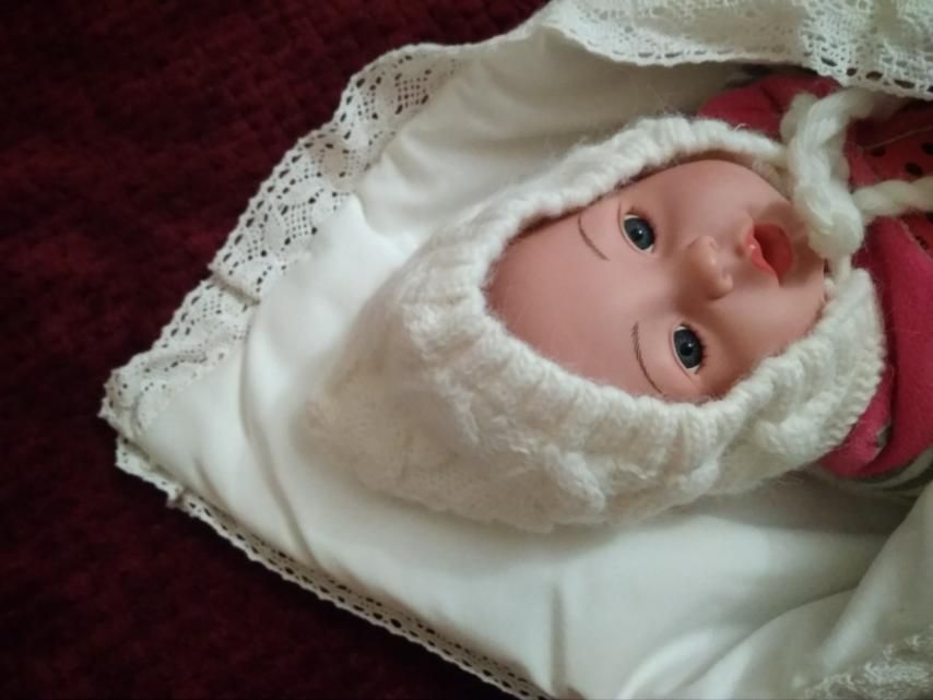 Вязаный демисезонный деми конверт на выписку одеяло + шапочка для ново