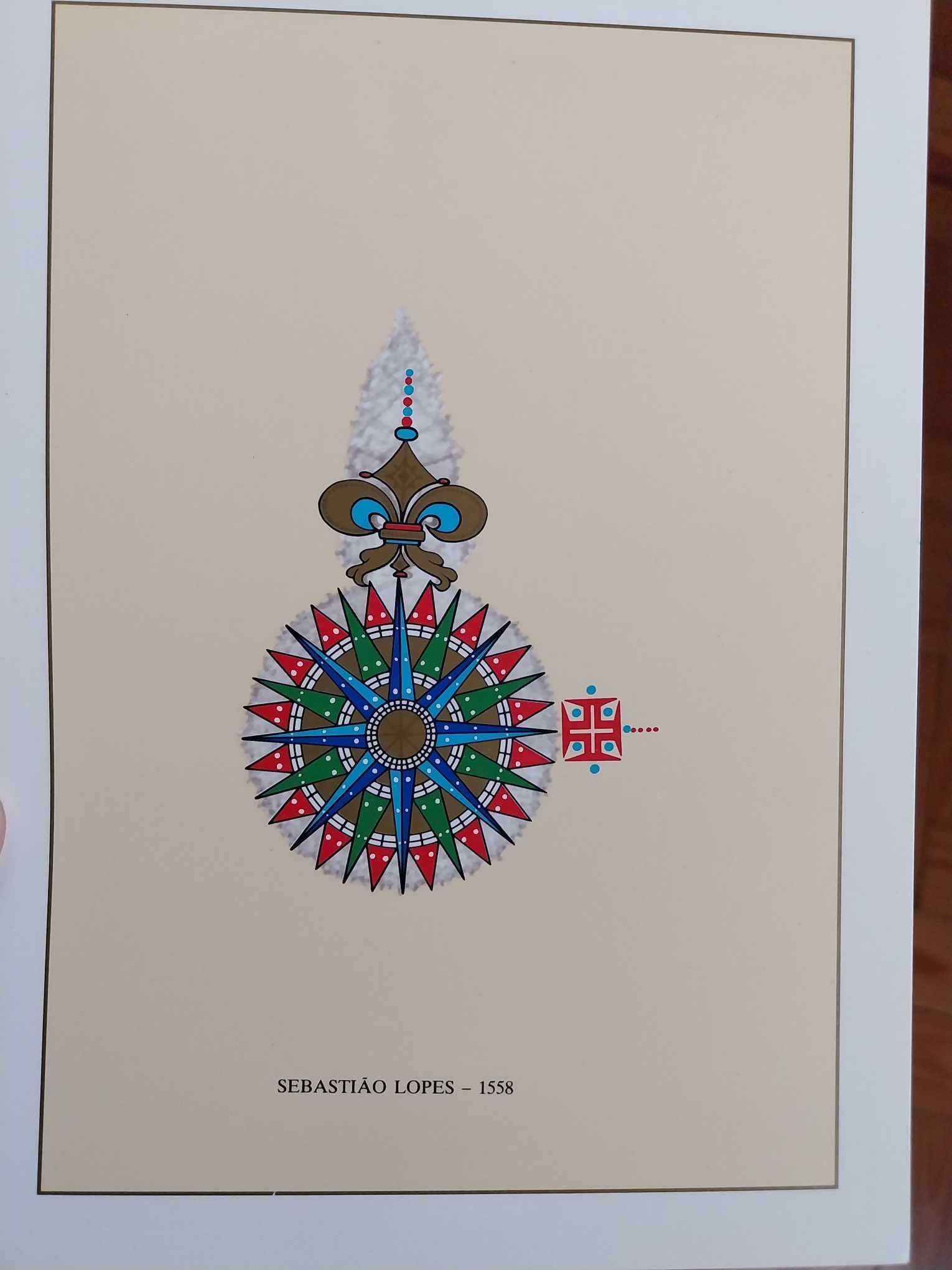 Colecção de 10 postais, Série B (1534 a 1558) Rosas dos Ventos