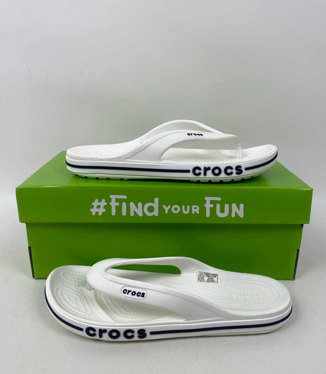 Хіт Сезону! Білосніжні жіночі CROCS Bayband Flip White 36-44р