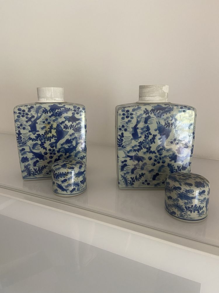 Frascos de ceramica decorativos
