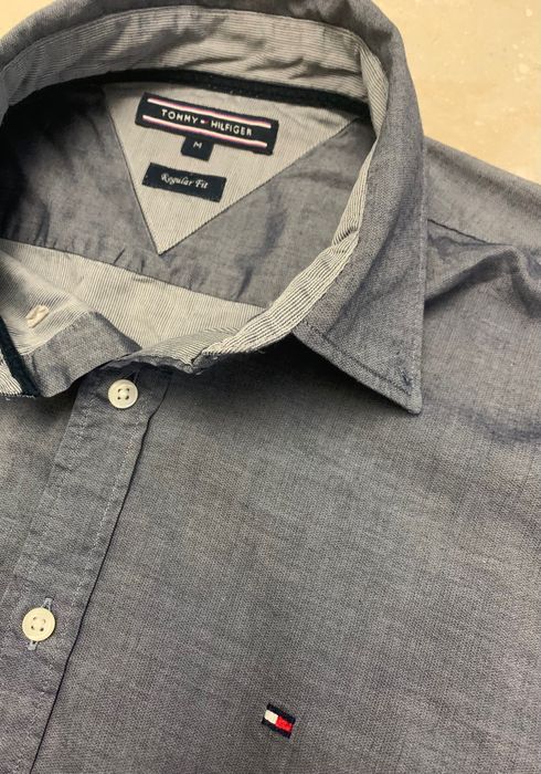 Tommy Hilfiger logowana, elegancka koszula r. M Extra stan, bawełna