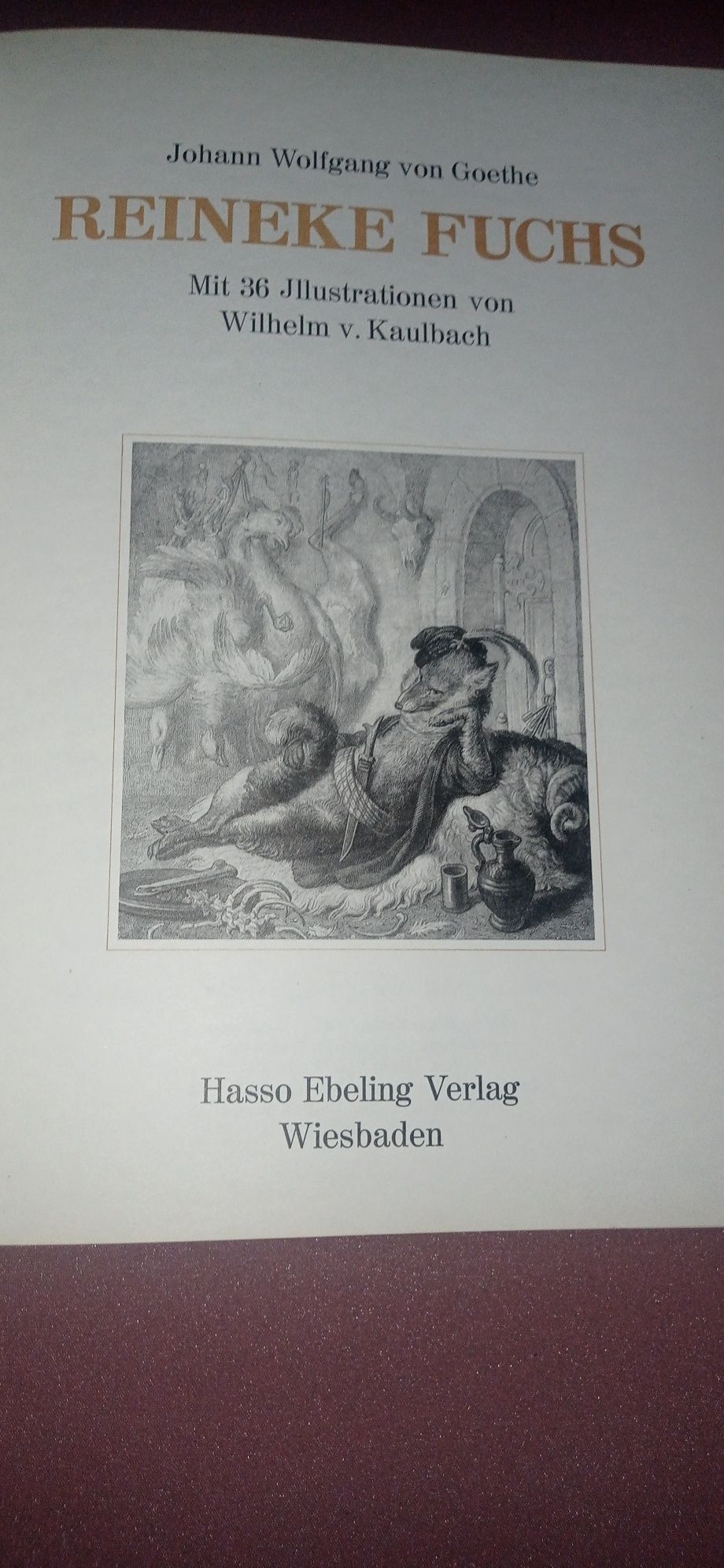 Reineke Fuchs stara księga PRL 36 ilustracji Johann Wolfgang von Goeth