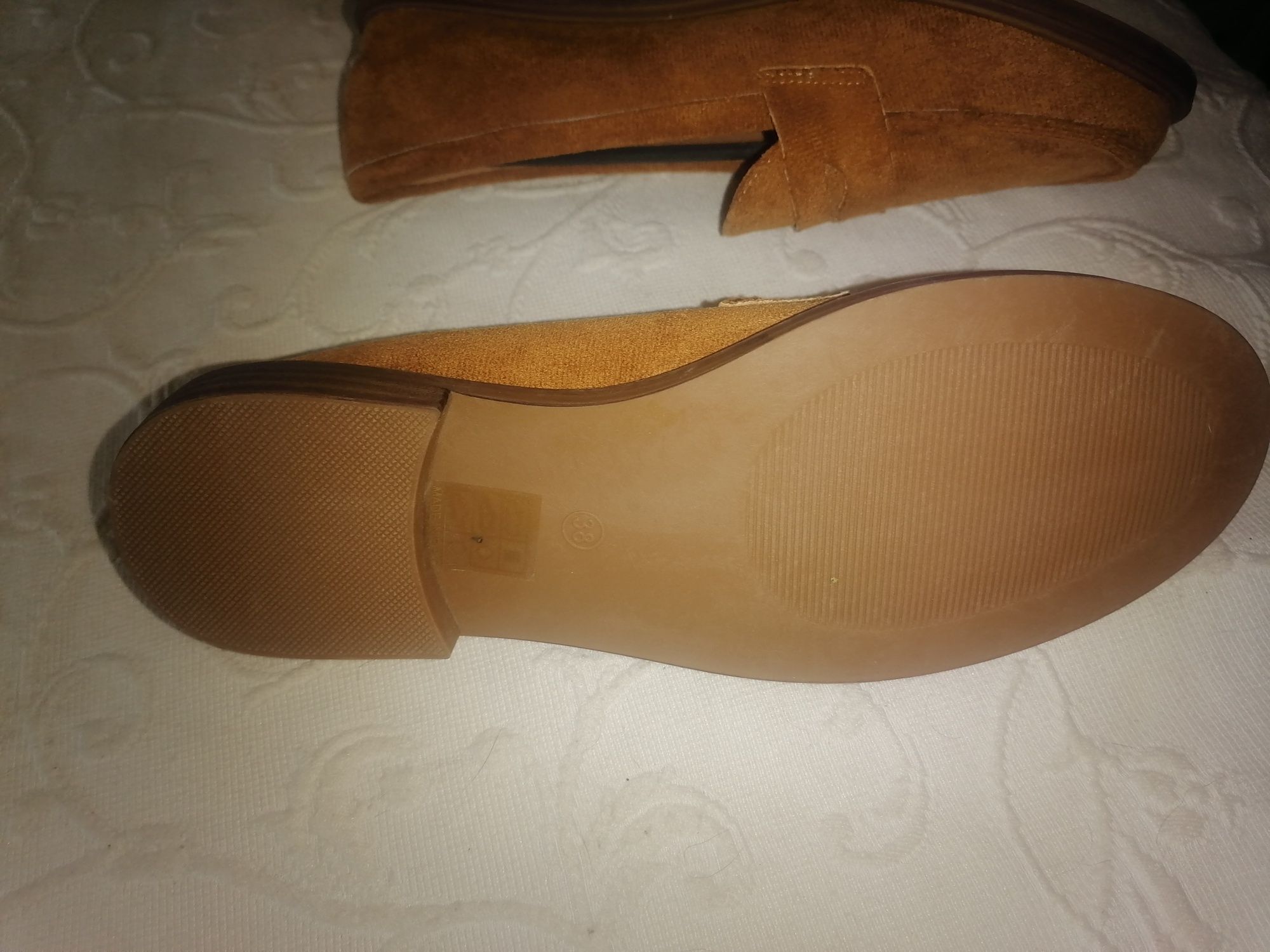 Sapatos moçassins mulher n*38 camel