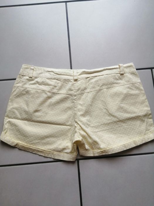 Szorty damskie żółto-białe L/XL