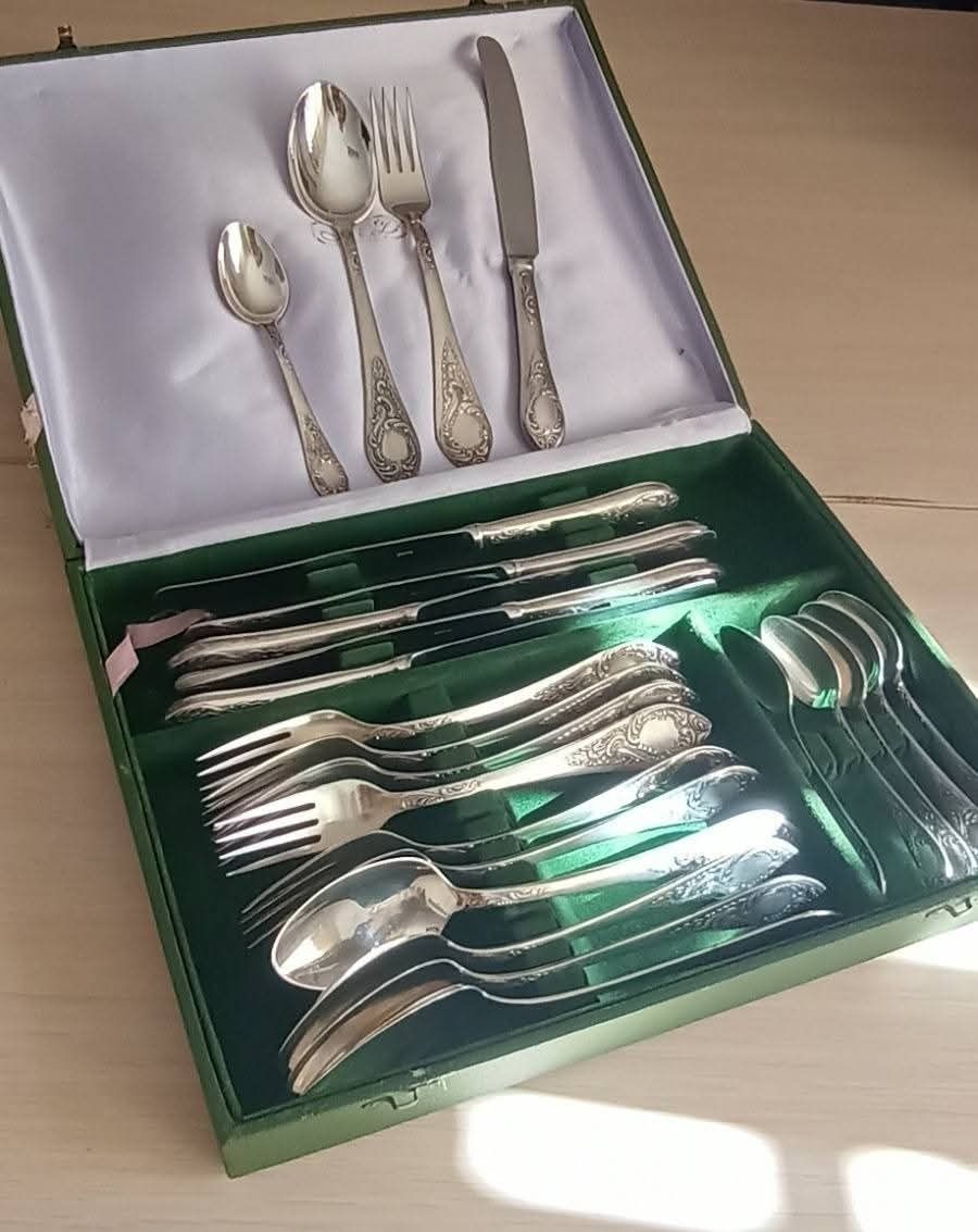 Komplet sztućców posrzebzenych wzór "FABERGE". ZSRR.. Kijów. Vintage.