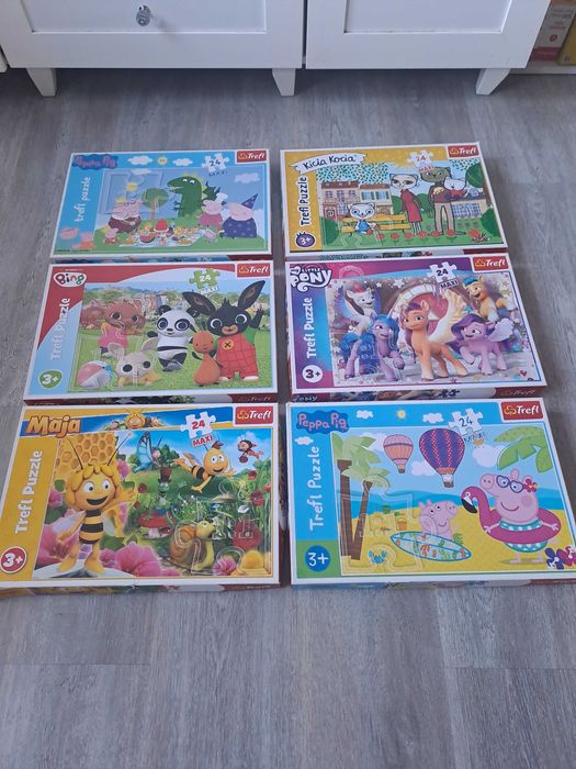 6x puzzle maxi 24elementy + skojarzenia