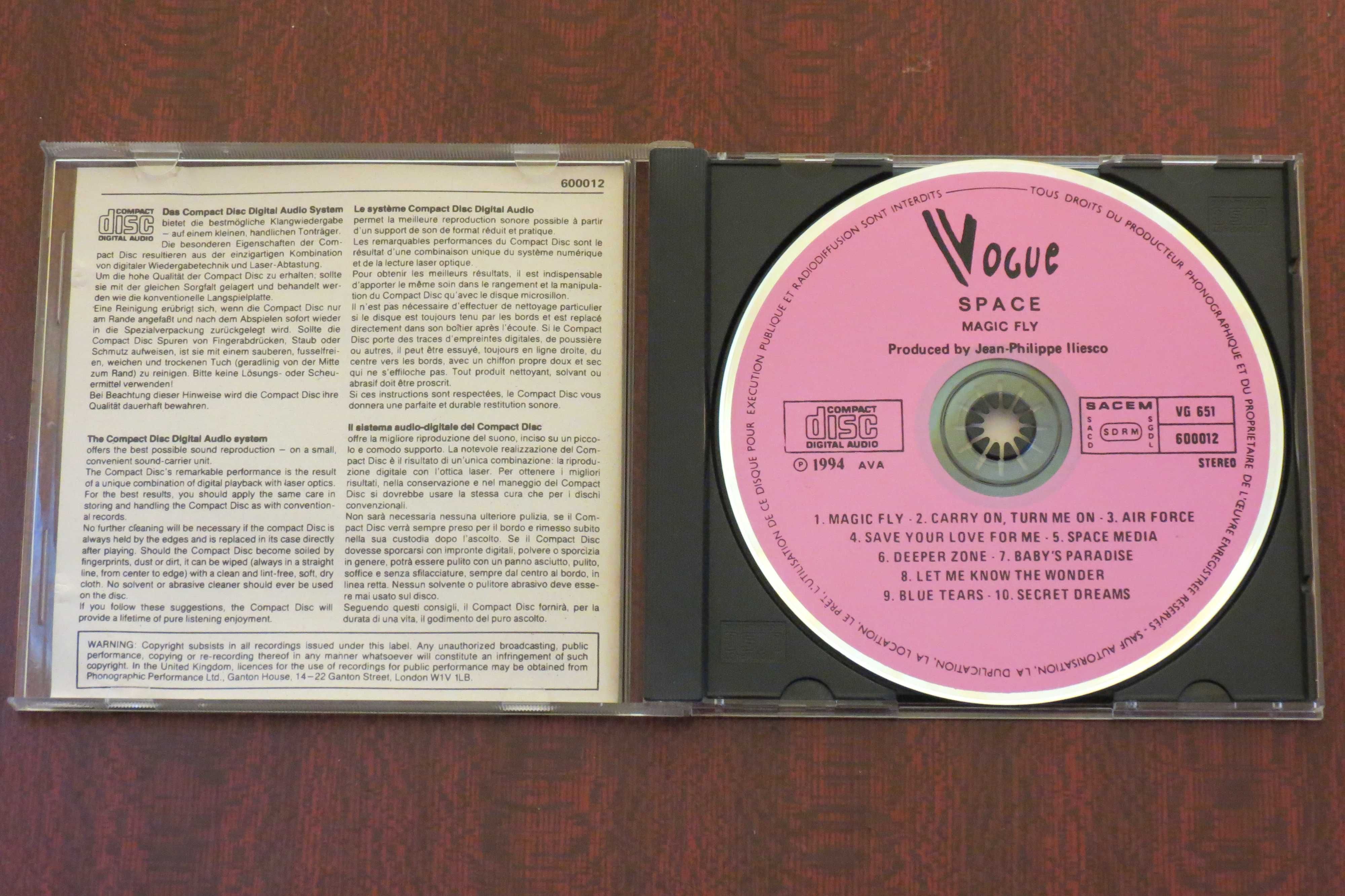 CD группа Space ! Один из первых компакт дисков